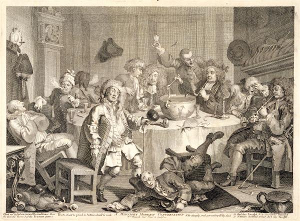 A Midnight Modern Conversation by William Hogarth